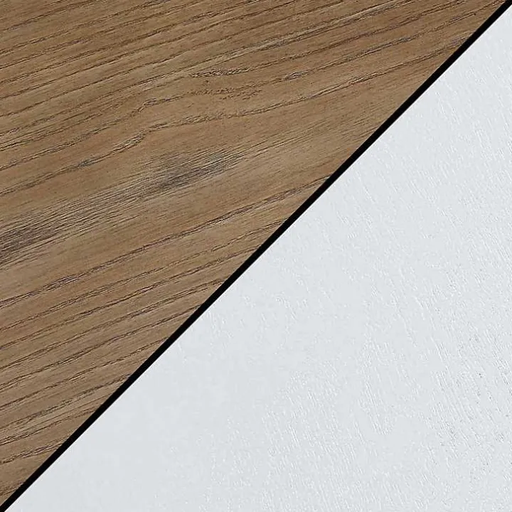 White and Natural Davis Console Table