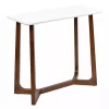 White and Walnut Olivia Console Table