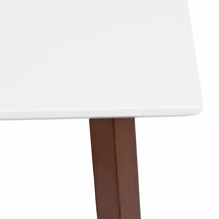White and Walnut Olivia Console Table