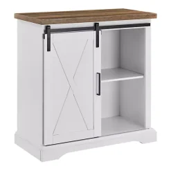 White Barn Door Cabinet