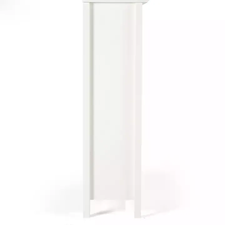 White Brazilian Pine Wood 3-Tier Bookshelf