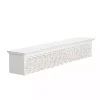 White Carved Floral Decorative Wall Shelf