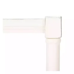 White Carved Pinewood Farmhouse Accent Table