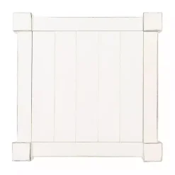 White Carved Pinewood Farmhouse Accent Table