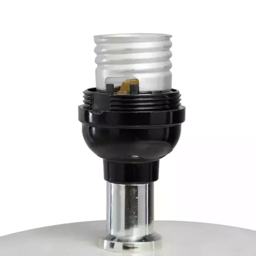 White Ceramic and Jute Woven Table Lamp