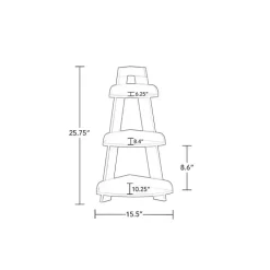 White Corner Ladder Shelf