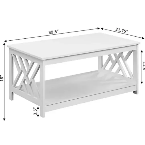 White Cut-Out Sides Coffee Table