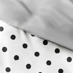 White Dotted Reversible 2-pc. Twin Duvet Cover Set