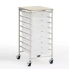 White 8-Drawer Rolling Storage Cart