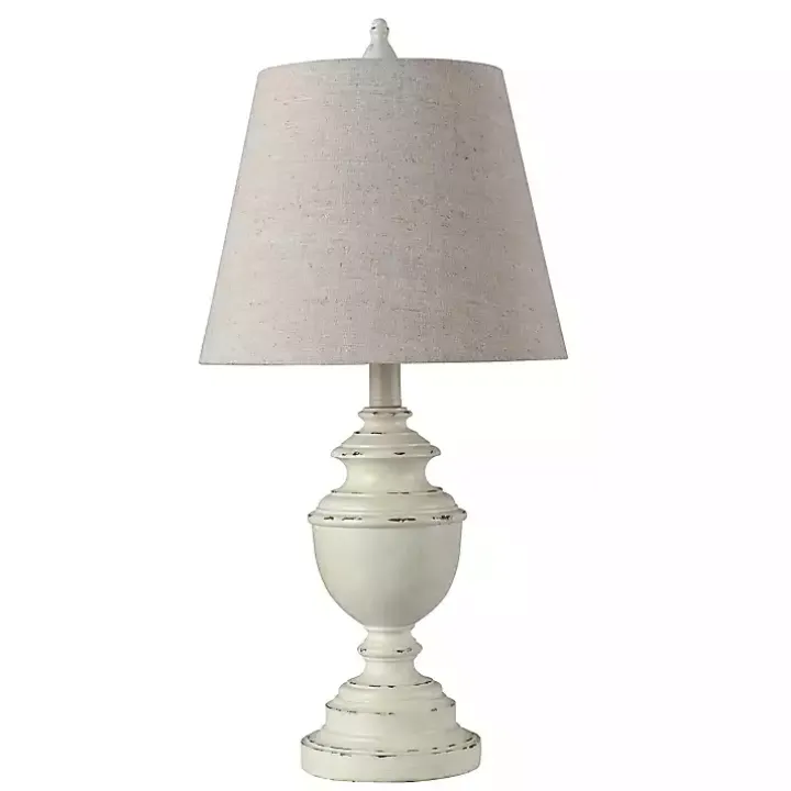 White Farmhouse Accent Table Lamp