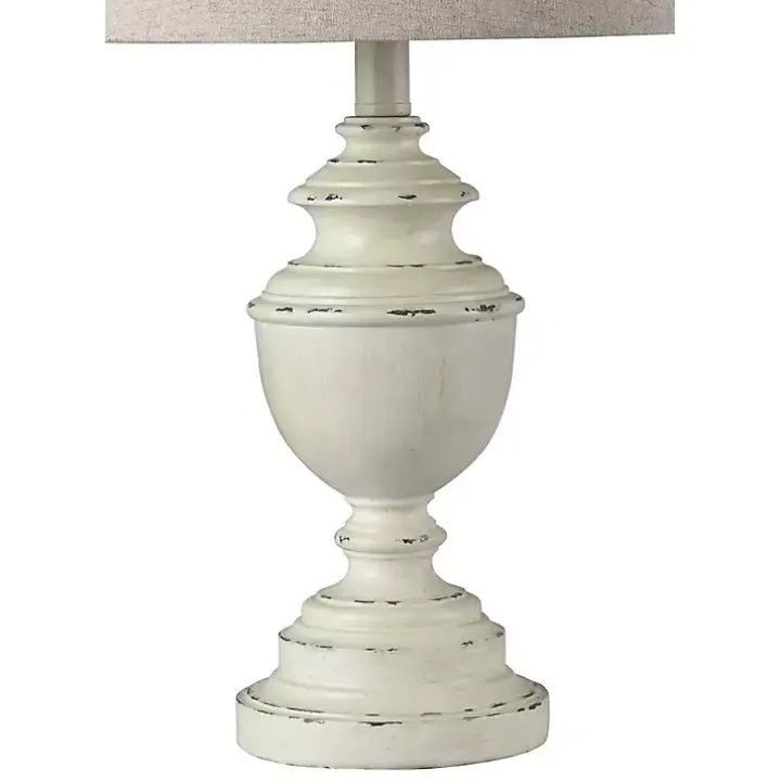 White Farmhouse Accent Table Lamp