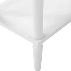 White French Country Single Drawer Accent Table