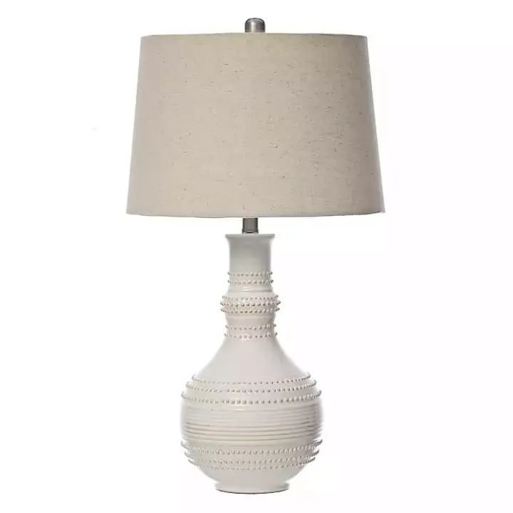 White Glaze Serenia Ceramic Table Lamp