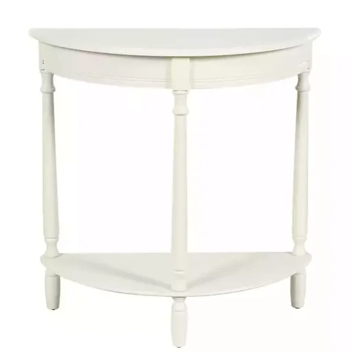 White Half Moon Tinslee Console Table