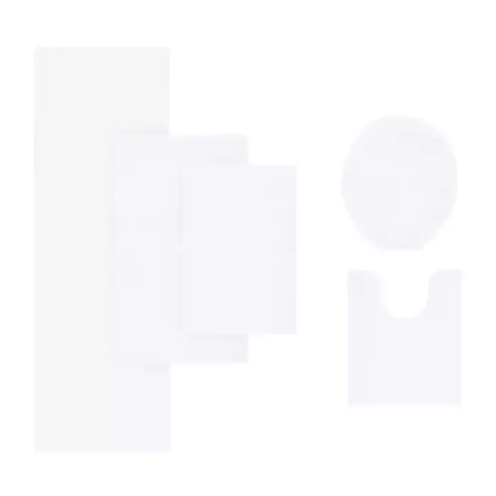 White High Pile Marshmallow Bath Mat, 40 in.
