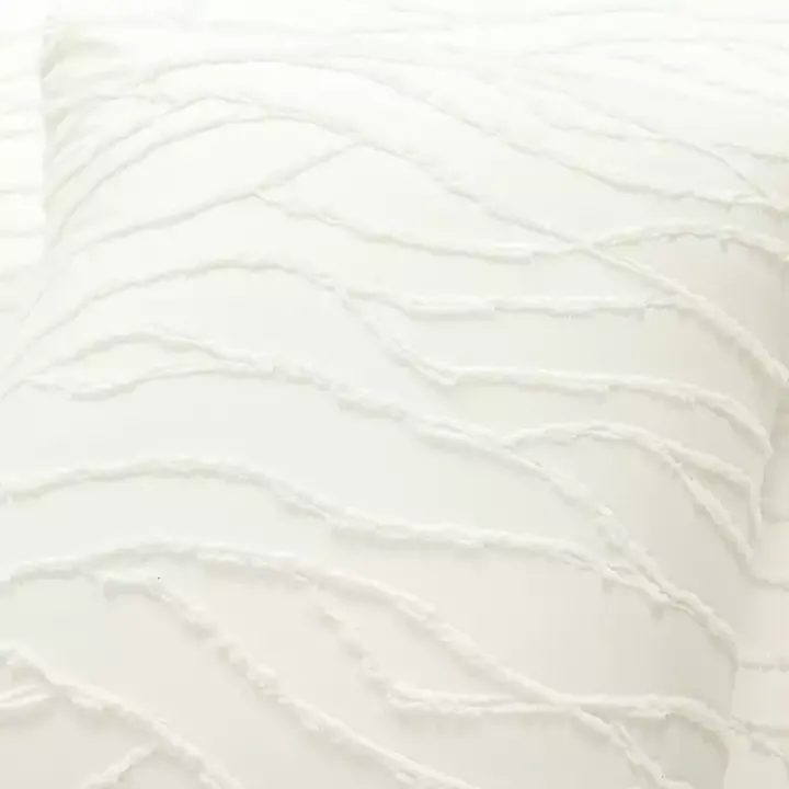 White Jacquard Wave 3-pc. King Comforter Set