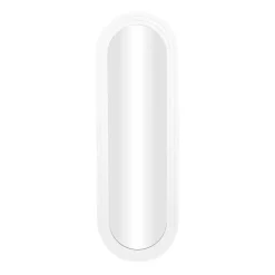 White Layered Frame Oblong Wall Mirror