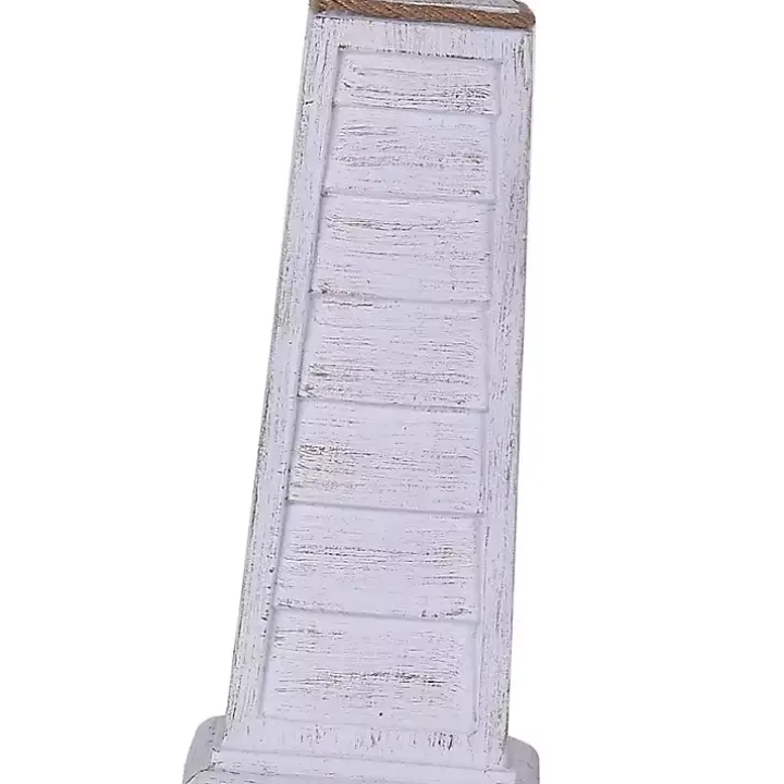 White Louvered Shutter Table Lamps, Set of 2