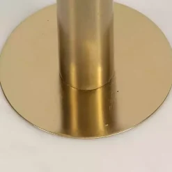 White Marble & Gold Metal Round Cocktail Table