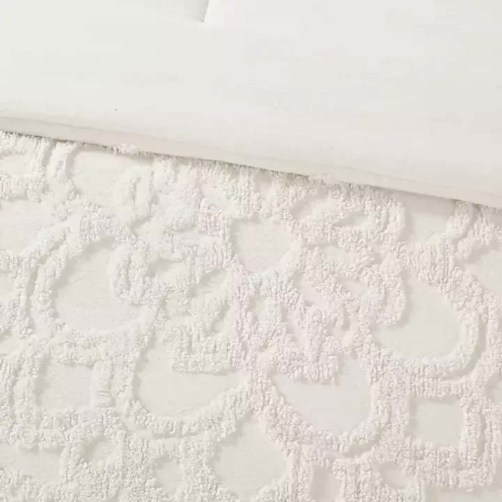 White Medallion Full/Queen 3-pc. Comforter Set