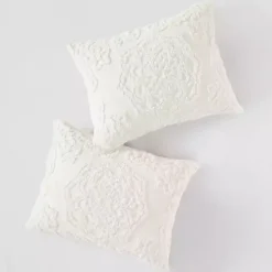 White Medallion Full/Queen 3-pc. Comforter Set