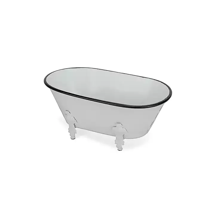 White Metal Bathtub Statue