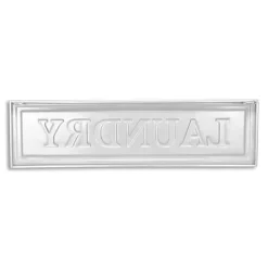 White Metal Laundry Wall Sign