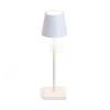 White Metal LED Cordless Touch Lamp