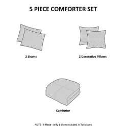 White Metallic 5-pc. California King Comforter Set