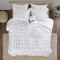White Metallic 5-pc. Full/Queen Comforter Set
