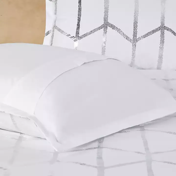 White Metallic 5-pc. Full/Queen Comforter Set