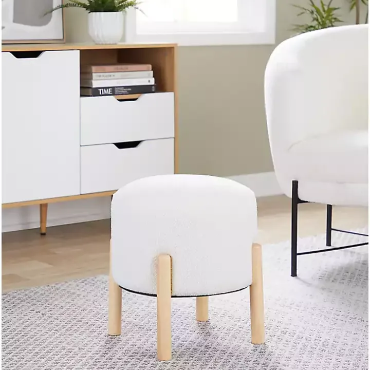 White Michelle Ottoman