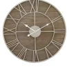 White Natural Wood Raised Clock