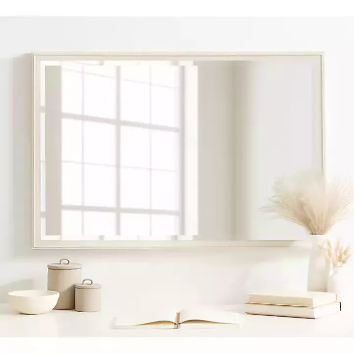 White Oakhurst Rectangle Wall Mirror, 36 in.
