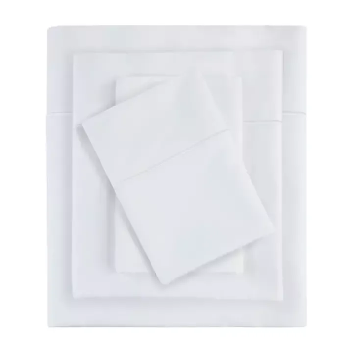 White Pima Cotton Sateen 4-pc. King Sheet Set
