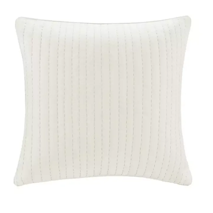 White Quilted Euro Pillow Sham