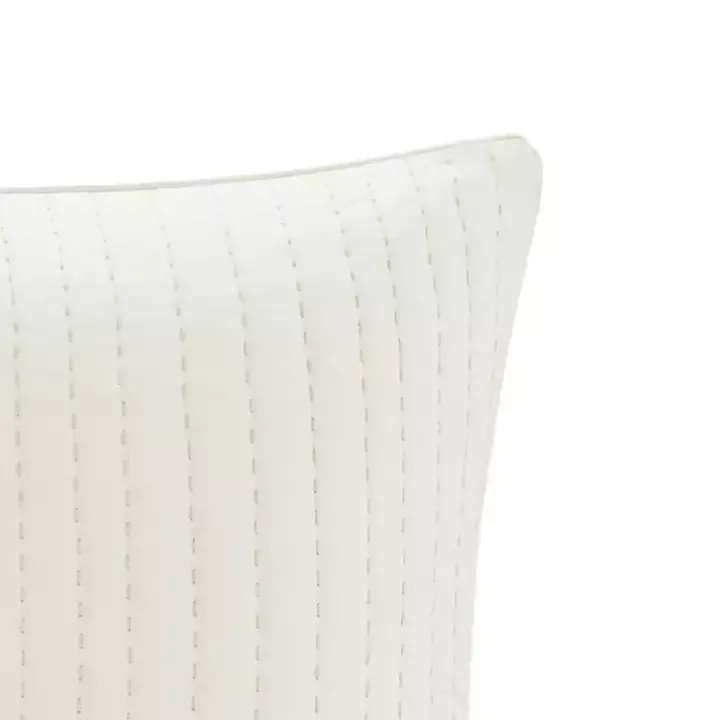 White Quilted Euro Pillow Sham