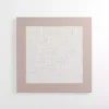 White Raked Checkered Canvas Art Print