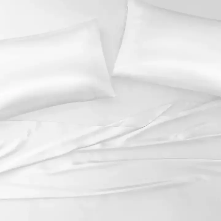 White Satin 6-pc. California King Sheet Set