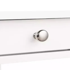 White 2-Shelf Charging Accent Table