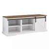 White Sliding Barn Door Bench