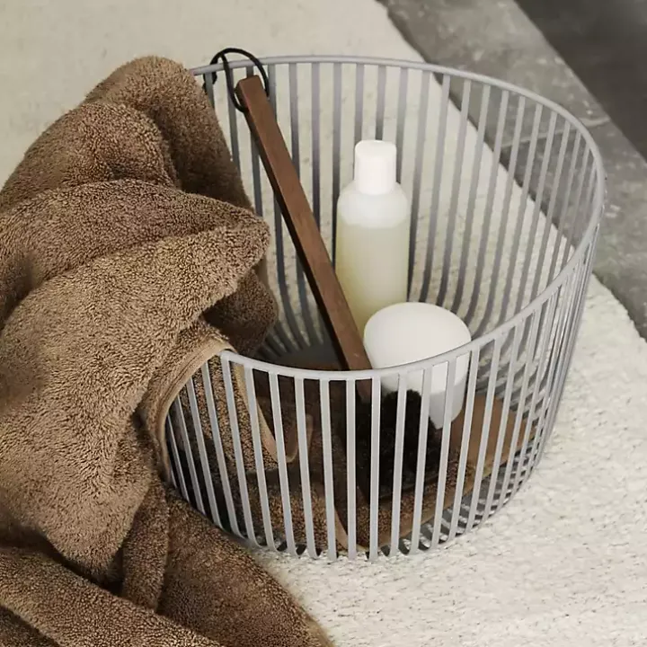 White Steel Modo Storage Basket