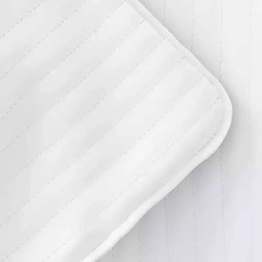 White Stitched Stripes 2-pc. Twin Quilt Set