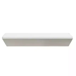 White Wedge Wood Small Floating Shelf