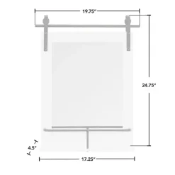 White Wood Barn Door Frame with Shelf Wall Mirror