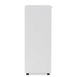 White Wood 8-Drawer Cary Storage Cart