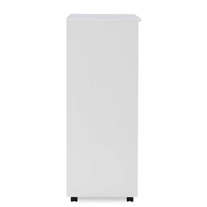 White Wood 8-Drawer Cary Storage Cart