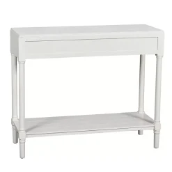 White Wood 2-Drawer Layla Console Table