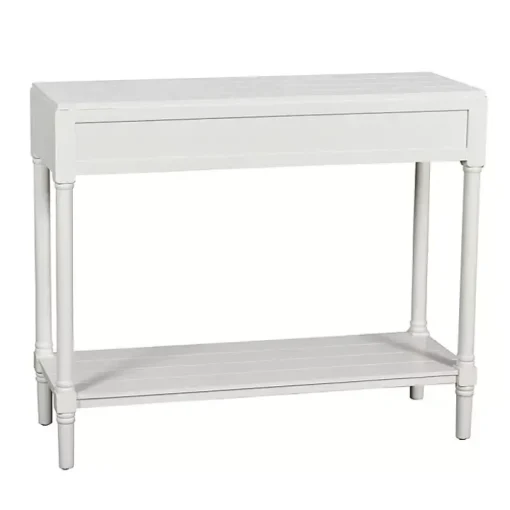White Wood 2-Drawer Layla Console Table