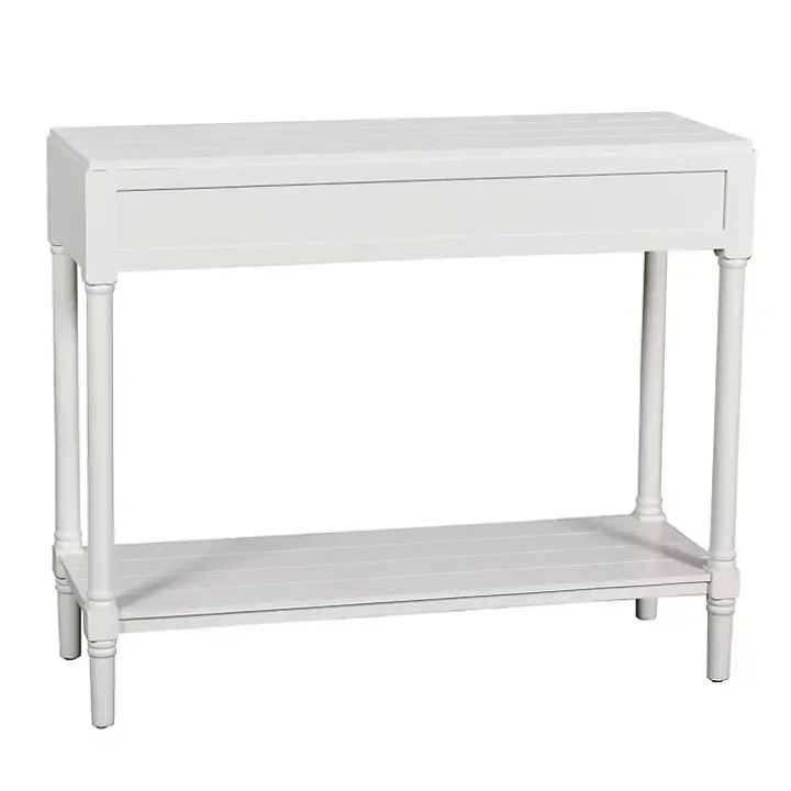 White Wood 2-Drawer Layla Console Table